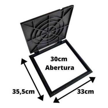Imagem de Tampa De Esgoto 30x30cm Caixa De Passagem Polipropileno Pvc - Bragioni
