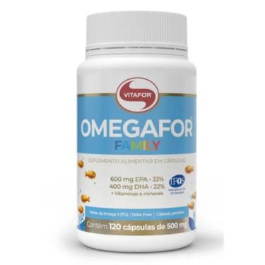 Imagem de Omegafor Family Ômega 3 500mg EPA DHA  120 Cápsulas Vitafor - Vitafor 