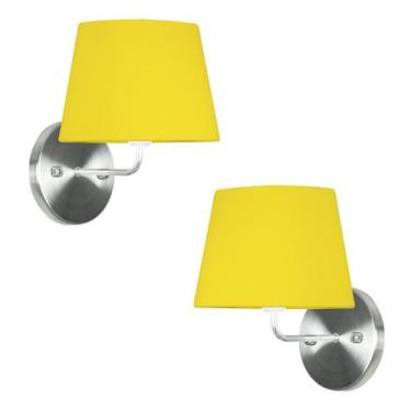 Imagem de Kit 2 Arandela De Cupula Tradicional Amarelo - MARRYLUZ