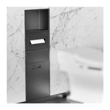 Imagem de Nicho de chuveiro de aço inoxidável, prateleira de chuveiro embutida à prova d'água, alcova embutida para quarto úmido, papel higiênico, xampu, artigos de higiene pessoal, prateleira de armazenamento