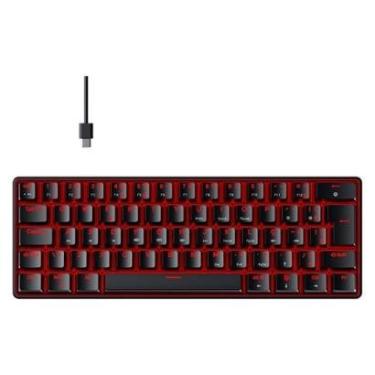 Imagem de Teclado Mecânico Gamer Hyrax Thunder HCK61, LED , USB-C, Switch Blue, 100% anti-ghosting, ABNT2-Unissex