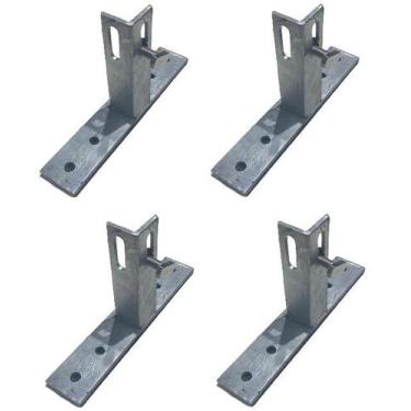 Imagem de Kit 4 Suporte T Para Fixação de Placas Painel Solar em Telhados de Bar