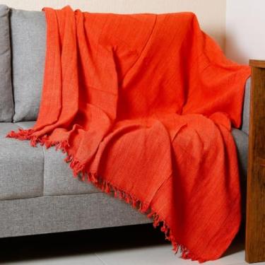 Imagem de Manta 4,00M x 1,80M Para Sofá King Grande Grossa Decoração Sala Protetora Decorativa Coberta(Coral (Super King))