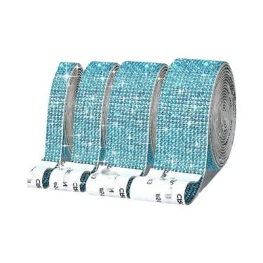 Imagem de Fita Adesiva De Strass Com Cristais E Diamantes, 1 Jarda, Para Artesan