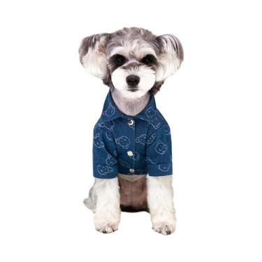 Imagem de Colete De Tração Para Cães Pequenos E Médios Em Jeans, Camisa Fashion 