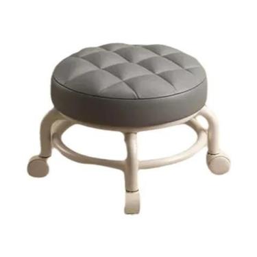 Imagem de Banquinho Infantil Multifuncional Com Rodas, Assento Redondo Para Troc