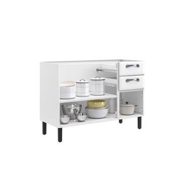 Imagem de Balcao de Cozinha Itatiaia New Premium Aco 3 Portas 2 Gavetas Sem Tampo