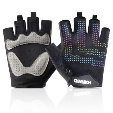 Imagem de Luvas de ciclismo para homens e mulheres – Luvas respiráveis para ciclismo de montanha de estrada, luvas antiderrapantes de meio dedo, luvas de ciclismo aplicáveis a ciclismo, treino, academia