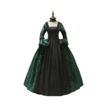 Imagem de Vestido De Cosplay Floral Gótico Medieval Para Mulheres, Estilo Maria 