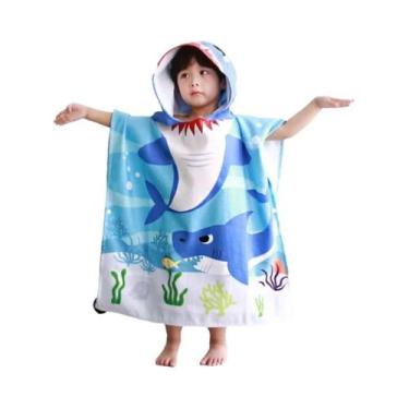Imagem de Toalha De Banho Com Capuz Para Crianças, Robe De Praia Para Bebês - NO