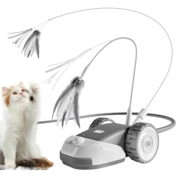 Imagem de Brinquedo elétrico para gatos, movendo-se com varinha - varinha automática para gatos - para enriquecimento de gatinhos, tédio, exercícios, estimulação física mental, suprimentos para animais de