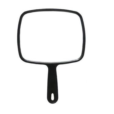 Imagem de Espelho De Mão Com Alça P/ Maquiagem Cabeleireiro Salão 30CM - Moment,