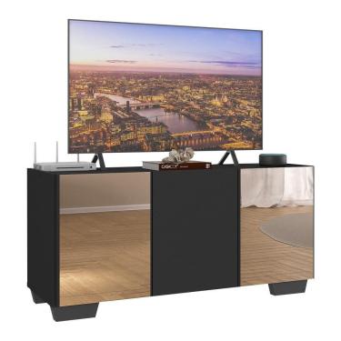 Imagem de Rack Tv Até 32 Polegadas Com Espelhos Mp1079 Preto Preto