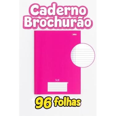 Imagem de Caderno Brochurão Stiff Rosa  96 folhas de estilo e organização - Jand