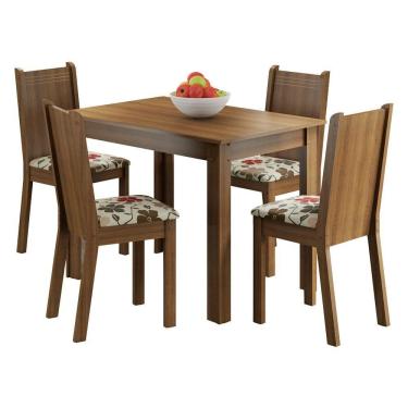 Imagem de Conjunto Sala de Jantar Rute 4 Cadeiras Madesa