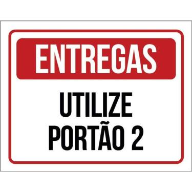 Imagem de Kit 5 Placa Acm Entregas Utilize Portão 2 18X23