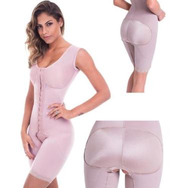 Imagem de Cinta Macaquinho Alta Compressão Body Pós Cirúrgico Prótese de Silicon