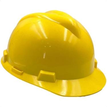 Imagem de Capacete MSA VGard Com Carneira Push Key e Jugular Amarelo CA 498