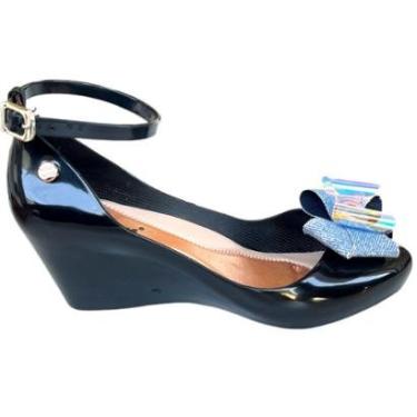 Imagem de Sandália Feminina Anabela Miss Miss Laço Jeans Blogueiras-Feminino