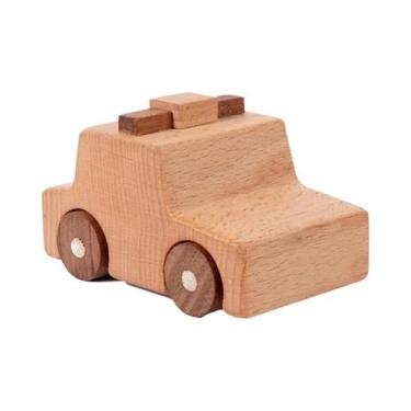 Imagem de Blocos De Madeira Educacionais Para Crianças, Carro Montessori, Escava