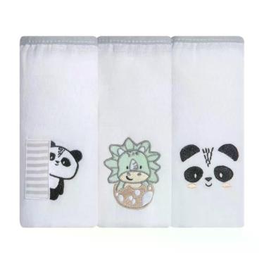 Imagem de Kit Fralda Bebê Gifts Papi Friends Dino 70x70Cm 03 Un