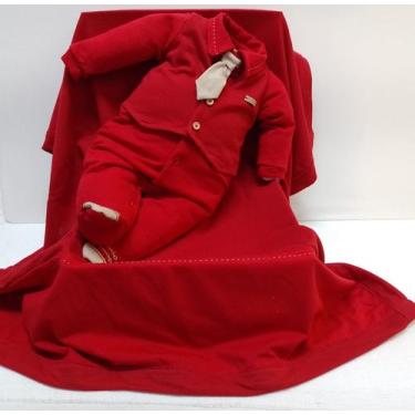 Imagem de Saída Maternidade Luxo Bebê Menino Paraiso C/ Gravata 15374, Vermelho,