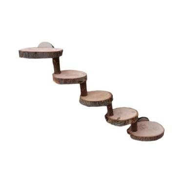 Imagem de Escada De Madeira Para Hamster Em Cores Aleatórias, 3 a 5 Degraus, Bri