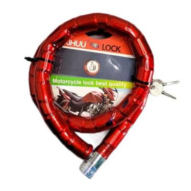 Imagem de Trava Articulada Reforcada Cadeado 95cm Moto Bike Estepe - Genérica