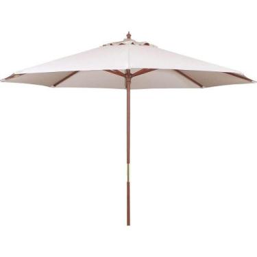 Imagem de Ombrelone Tramontina Em Madeira E Poliéster Bege Sem Base 3 M Tramonti