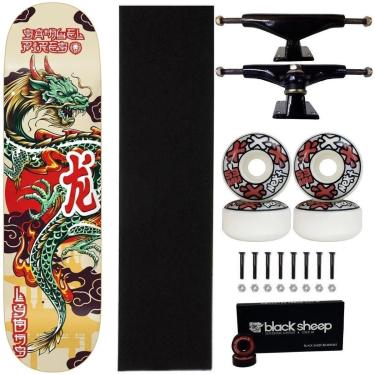 Imagem de Skate Lyons Maple Montado 8 Importado Dragão Roda Next 53mm-Masculino