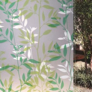 Imagem de Pelicula Eletrostatica para Vidro Blindex Modelo Jateado Folha Bambu 2