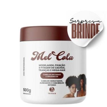 Imagem de Mel Cola Trihair Modelador Cachos Naturais Orgânicos Vegano 500g Defin