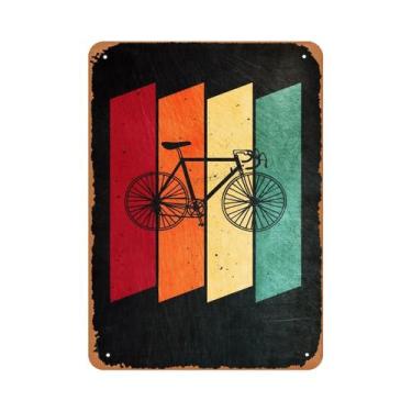 Imagem de Placa De Metal Vintage Com Tema De Ciclismo, Pintura Em Ferro Para Dec