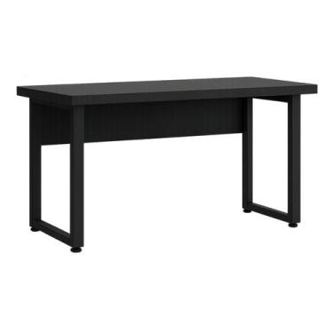 Imagem de Mesa Escritório PÉ QUADRO - 1,50x0,60m - S/ Gavetas - PRETO / PRETO - 