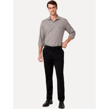 Imagem de Camisa Dudalina Masculina Comfort Superfine Cotton Milano Marrom Escuro 53.06.4924 59-Masculino