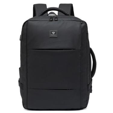 Imagem de Mochila Executiva Viagem Grande  Notebook  feminina Masculina - Preto 21l-Unissex
