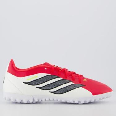 Imagem de Chuteira Adidas Predator Club Society Vermelha e Branca, 40