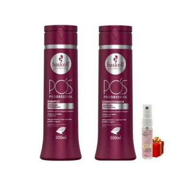 Imagem de Kit Haskell Pós Progressiva Shampoo 300ML + 1 Condicionador 300ML + Pr