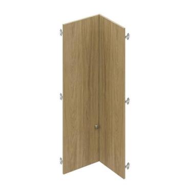 Imagem de Conjunto de Portas para Guarda Roupa Módulo Canto Reto 119,5cm Frame C