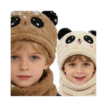 Imagem de Gorro Quente E Macio De Panda Para Crianças, Outono E Inverno, Boné Pa