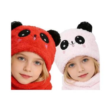 Imagem de Gorro Quente E Macio De Panda Para Crianças, Outono E Inverno, Boné Pa