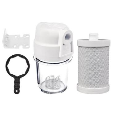 Imagem de Kit Filtro Água Máquina Lavar Chuveiro 5 Carbon Block Rosca Cinza - Ro
