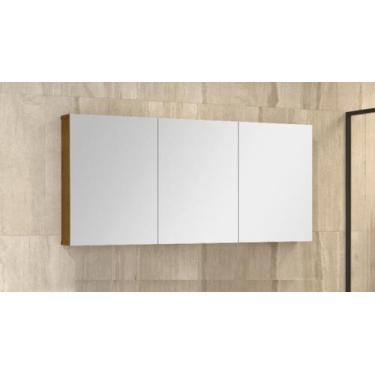 Imagem de Espelheira Para Banheiro Intenso 120cm Freijó Suspensa - Astral Design