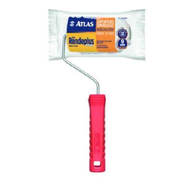 Imagem de Rolo De Microfibra Para Pintura 9 Cm Com Suporte Metálico Atlas 327/9