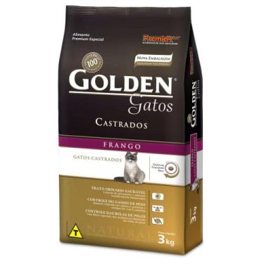 Imagem de Ração Golden Gatos Castrados Frango 3 kg - PremieR Pet