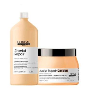Imagem de Kit L'oréal Absolut Repair - Shampoo + Máscara Golden