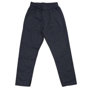 Imagem de Calça Moletom Infantil Unissex Flanelada sem punho Kyly 4 ao 8, 4, Gra