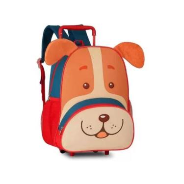 Imagem de Mochila C/ 02 Divisórias de Rodinha Infantil Pets Alças Acolchoadas Es