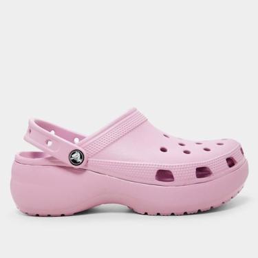 Imagem de Sandália Crocs Clássico Platform Clog Feminino, Azul escuro, 37