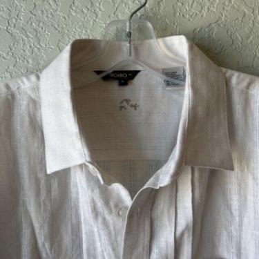 Imagem de Camisa social Tamanho G cinza claro linho - Crocker jeans 